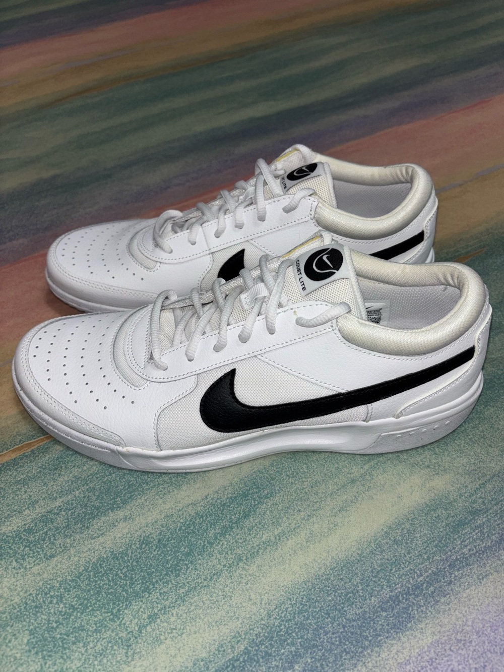 Nike Court Air Zoom Lite 3 DV3258-101 Tennis Shoes Men's White Leather mens 9.5